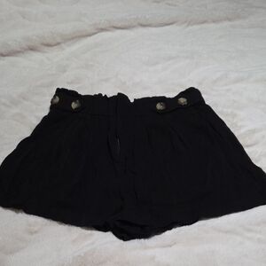 a.n.a Black High Waist Shorts with Flowy Design